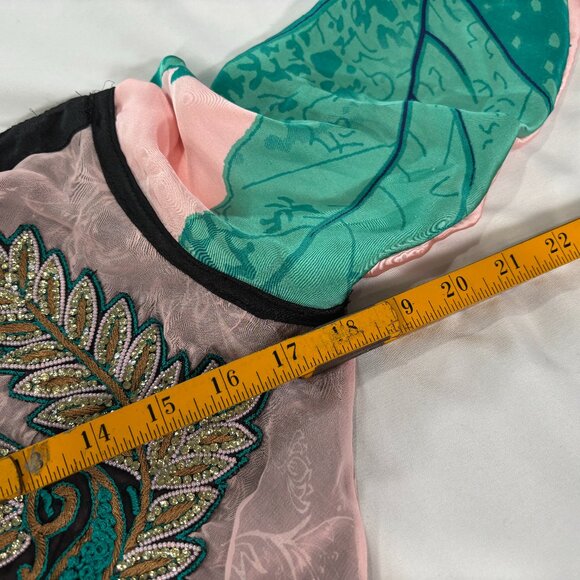 Zola Earthly Fashions Multicolor Hand Beaded Indian Dress           Lot A - Picture 3 of 8